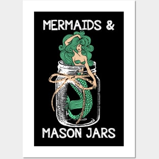 Mermaids & Mason Jars Posters and Art